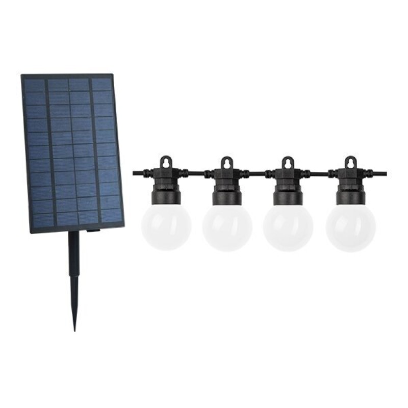 SOLARNI LANAC ZA LED ŽARULJE 2800K Mliječno staklo 7 m +2 m kabel 4.5 V 100 mAh 200 lm