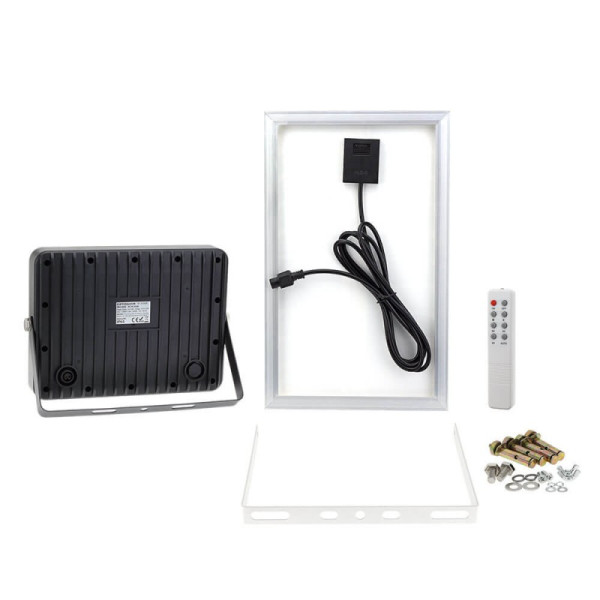 Solarni LED reflektor 20W 2600lm DC3.2V 20Ah 6000K IP65