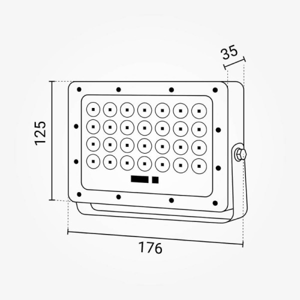 Solarni LED reflektor 6W 800 lm DC3.2V 6Ah 6000K IP65