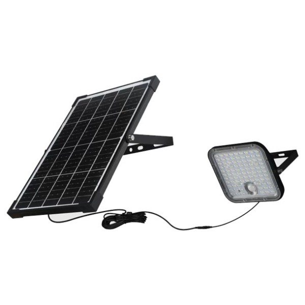Solarni LED reflektor s odvojivim panelom 10W 1300lm 5500K IP65 Senzor pokreta