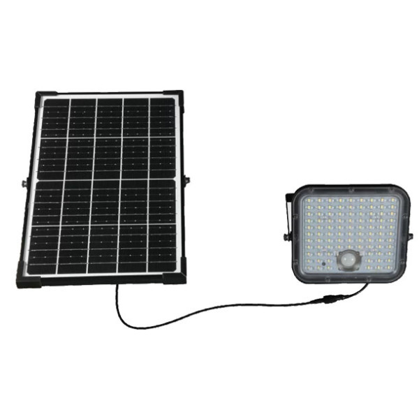 Solarni LED reflektor s odvojivim panelom 10W 1300lm 5500K IP65 Senzor pokreta