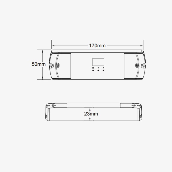 SPI kontroler rasvjete stepenica za digitalne LED trake s dva PIR senzora + Luxomat 5-24 V DC - PUSH Switch