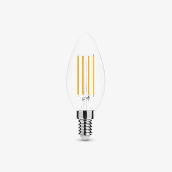 Staklena filament LED žarulja E14 6W 72...