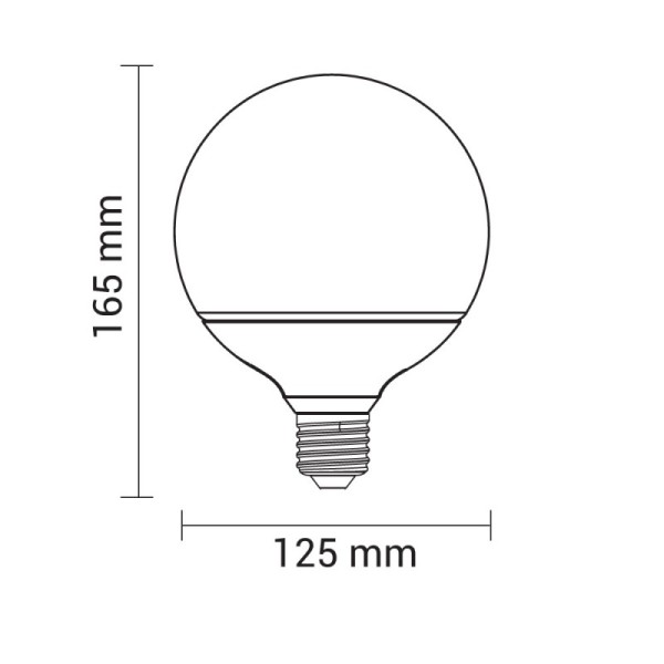 Staklena filament LED žarulja E27 4W G125