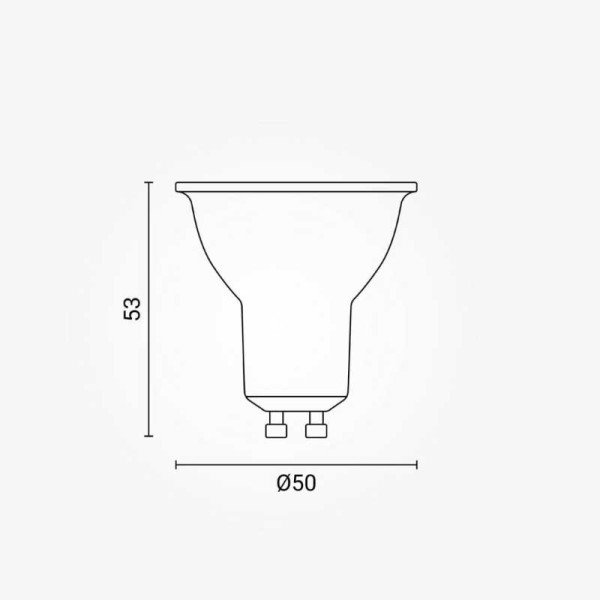 Staklena GU10 dimabilna LED žarulja 6W 700 lm 120°