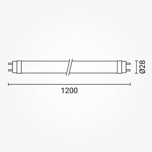 Staklena T8 LED cijev 18W 120 cm 175-265V 1600 lm
