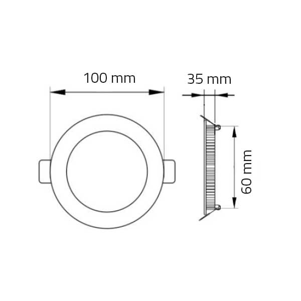 Stakleni LED panel ugradbeni 6W 480 lm 230V IP40 LED unutarnja rasvjeta 99LED638 - iDEAL LED | Led žarulje - LED rasvjeta iDEAL LED | Led žarulje - LED rasvjeta Stakleni LED panel ugradbeni 6W 480 lm 230V IP40