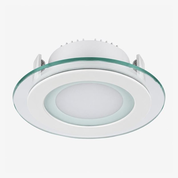 Stakleni ugradbeni okrugli LED panel 18W 1440 lm IP40
