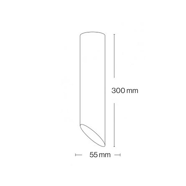 Stropna cilindrična usmjerena LED svjetiljka GU10 300 mm