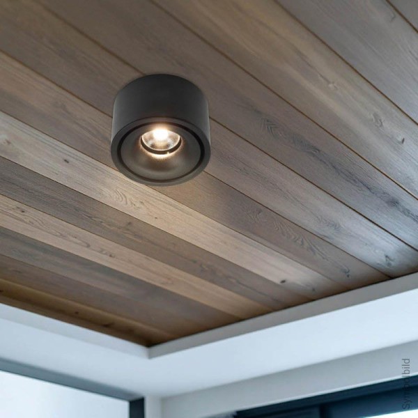 Stropna nadgradna crna LED svjetiljka 10W 800 lm Bridgelux Chip
