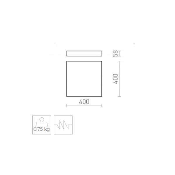 Stropna nadgradna svjetiljka Larisa 40 230V LED 50W 3000K 4000 lm Ra 80 LED unutarnja rasvjeta R13489 - iDEAL LED | Led žarulje - LED rasvjeta iDEAL LED | Led žarulje - LED rasvjeta Stropna nadgradna svjetiljka Larisa 40 230V LED 50W 3000K 4000 lm Ra 80