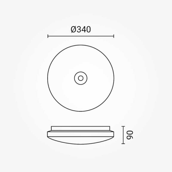 Stropna nadgradna svjetiljka plafonjera 2xE27 PIR senzor pokreta