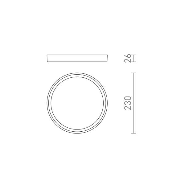 Stropna nadgradna svjetiljka/plafonjera LANA 23 18W 1800 lm Ra 80 3000-4000-6000K LED unutarnja rasvjeta R14301 - iDEAL LED | Led žarulje - LED rasvjeta iDEAL LED | Led žarulje - LED rasvjeta Stropna nadgradna svjetiljka/plafonjera LANA 23 18W 1800 lm Ra 80 3000-4000-6000K