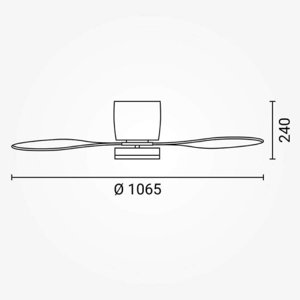 Stropni ventilator crni 18W 1440 lm 3000-4000-6000K s daljinskim upravljačem