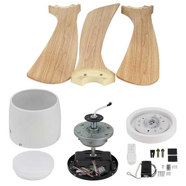 Stropni ventilator crveni hrast 18W 1440 lm 3000-4000-6000K s daljinskim upravljačem
