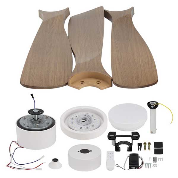 Stropni ventilator svijetli hrast 18W 1440 lm 3000-4000-6000K s daljinskim upravljačem LED unutarnja rasvjeta PD19108 - iDEAL LED | Led žarulje - LED rasvjeta iDEAL LED | Led žarulje - LED rasvjeta Stropni ventilator svijetli hrast 18W 1440 lm 3000-4000-6000K s daljinskim upravljačem