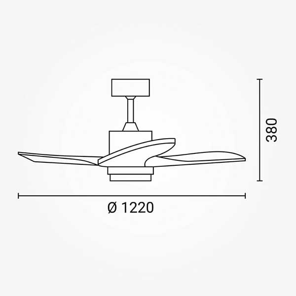 Stropni ventilator svijetli hrast 18W 1440 lm 3000-4000-6000K s daljinskim upravljačem LED unutarnja rasvjeta PD19108 - iDEAL LED | Led žarulje - LED rasvjeta iDEAL LED | Led žarulje - LED rasvjeta Stropni ventilator svijetli hrast 18W 1440 lm 3000-4000-6000K s daljinskim upravljačem