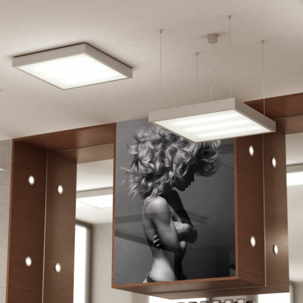 STRUCTURAL LED visilica brušeni aluminij 55x55 230V 2G11 3x36W