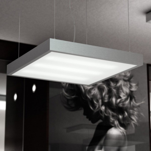 STRUCTURAL LED visilica brušeni aluminij 55x55 230V 2G11 3x36W