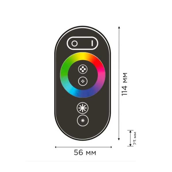 TOUCH SCREEN RF KONTROLER ZA LED RGB TRAKE 12-24V 18A 433KHz
