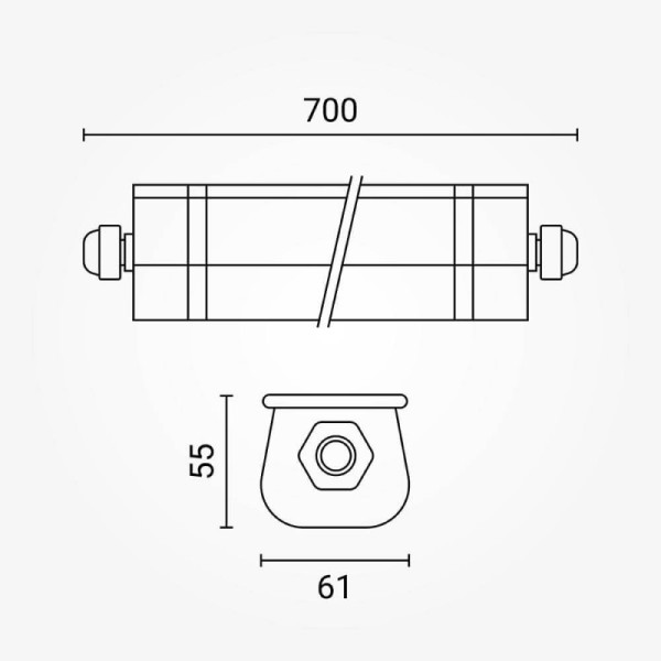 Tri-Proof vodotijesna LED svjetiljka 20W 2400 lm 70 cm IP65 IK08 Serijski poveziva Industrijska LED rasvjeta OT16741 - iDEAL LED | Led žarulje - LED rasvjeta iDEAL LED | Led žarulje - LED rasvjeta Tri-Proof vodotijesna LED svjetiljka 20W 2400 lm 70 cm IP65 IK08 Serijski poveziva