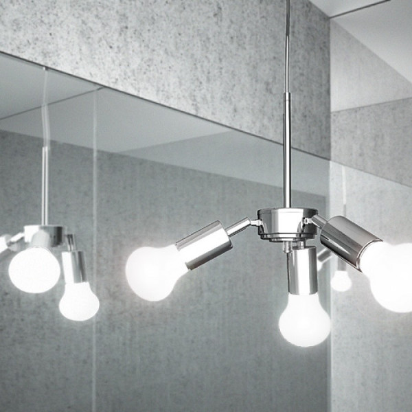 TRIX viseći komplet krom 230V LED 3x E27