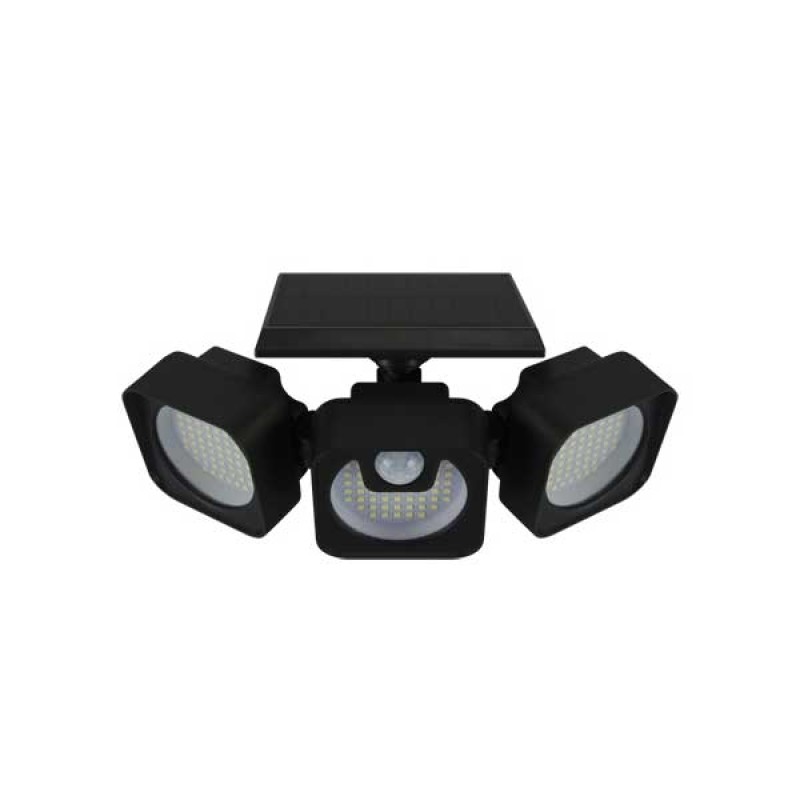Trostruki solarni LED reflektor sa senzorom pokreta 7W 680lm IP65