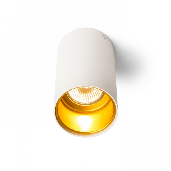 Tuba Montažna nadgradna svjetiljka mat bijela/zlatna 230V GU10 10W