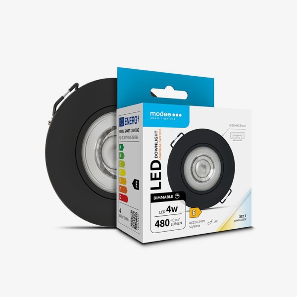 Ugradbena dimabilna okrugla svjetiljka Downlight 4W CCT podesiva boja svjetlosti i kuta rasvjete IP44