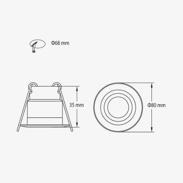 Ugradbena dimabilna okrugla svjetiljka Downlight 4W CCT podesiva boja svjetlosti i kuta rasvjete IP44 Ugradbena dimabilna okrugla svjetiljka Downlight 4W CCT podesiva boja svjetlosti i kuta rasvjete IP44