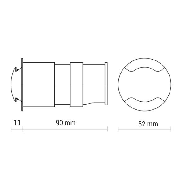 Ugradbena LED svjetiljka 3W 200 lm IP65 DC 12V
