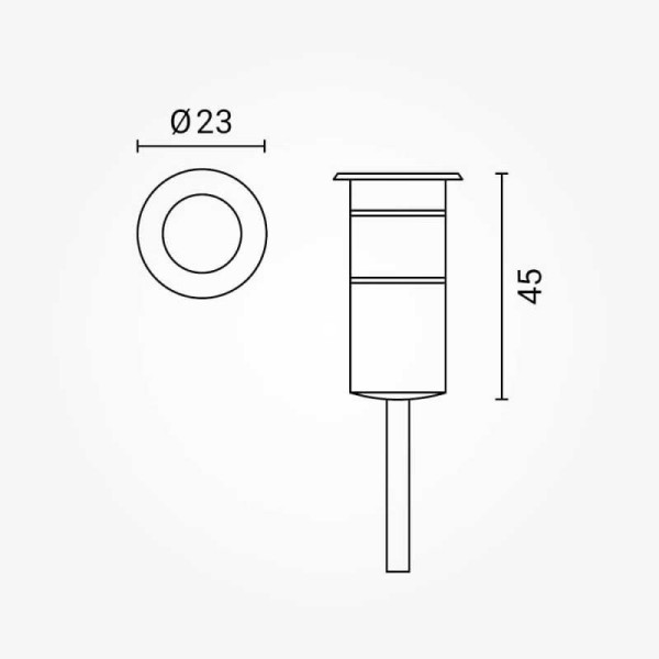 Ugradbena podna INOX LED svjetiljka 1W IP68 24V DC
