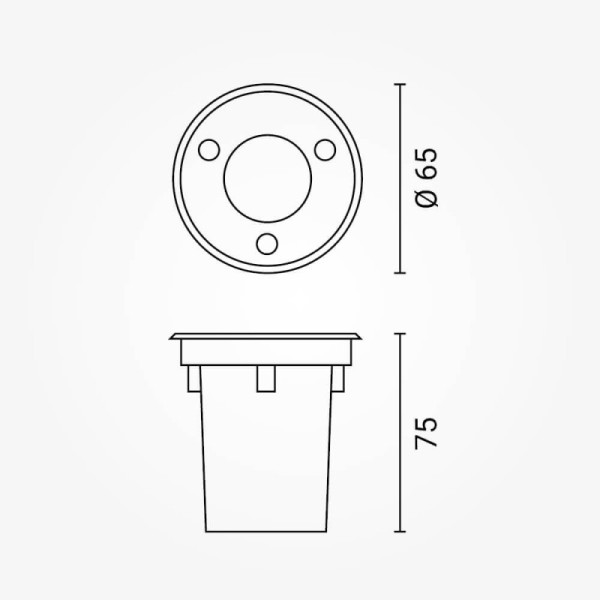 Ugradbena podna LED svjetiljka 1W IP68 220V AC