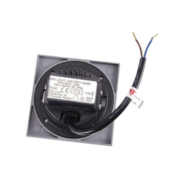 Ugradbena zidna LED svjetiljka četvrtasta KURS LED D 1.6W 4000K IP54