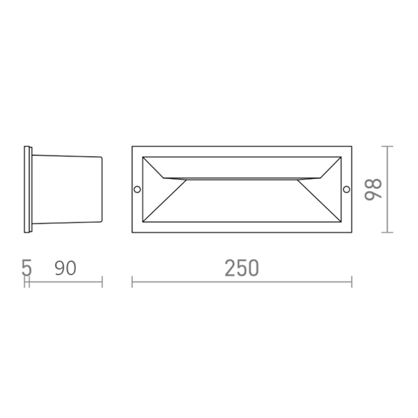 Zidna ugradbena LED svjetiljka 13W IP65