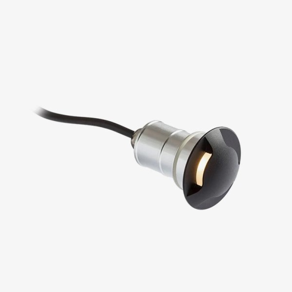 Crna ugradbena zidna LED svjetiljka KICK III 3W 150 lm IP54 - trostrano osvjetljenje