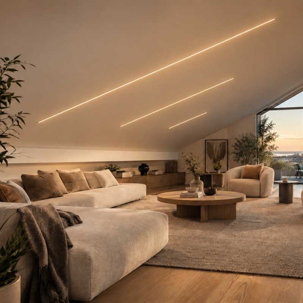 Ugradbeni aluminijski profil s opalno bijelim difuzorom za ugradnju LED trake - Ugradnja u suhozid/Knauf 12.5x15x56 mm