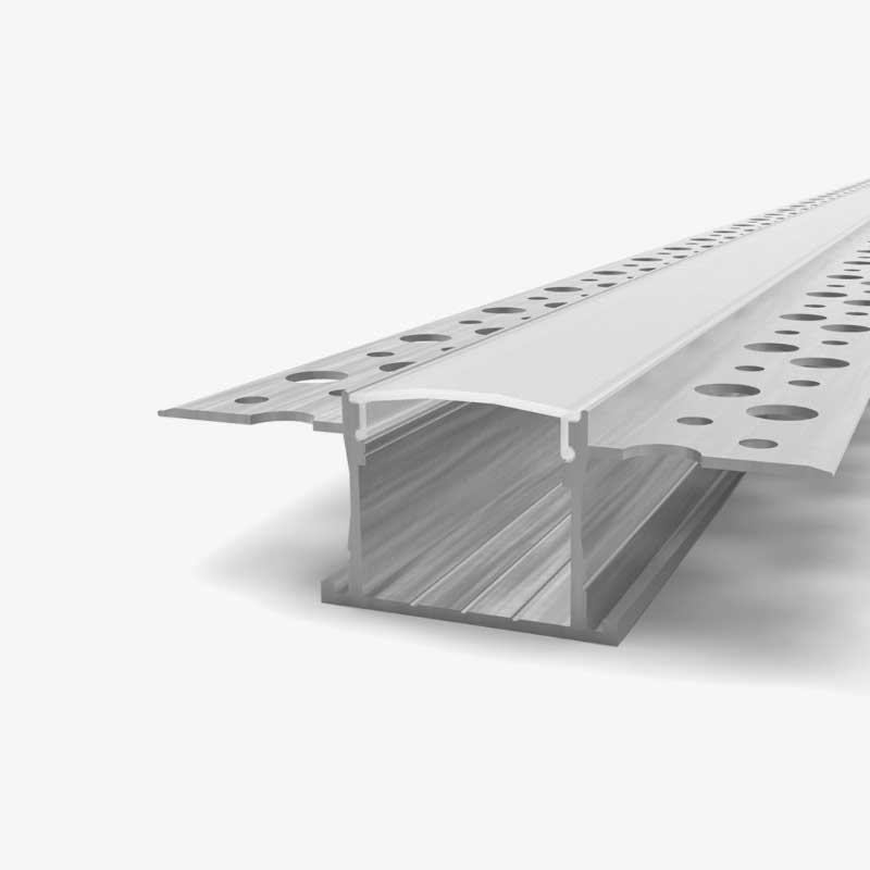Ugradbeni aluminijski profil za knauf opalno bijeli difuzor 61.5 x 29.0 x 13.8 mm