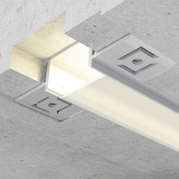 Ugradbeni aluminijski profil za knauf opalno bijeli difuzor 61.5 x 29.0 x 13.8 mm