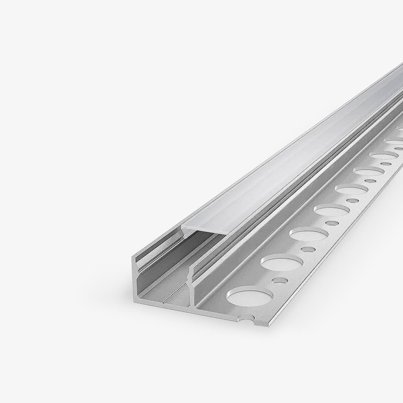 Ugradbeni aluminijski profil za LED trake za stepenice opalno bijeli difuzor 2 metra 33.00 x 12.50 x 12.30 mm