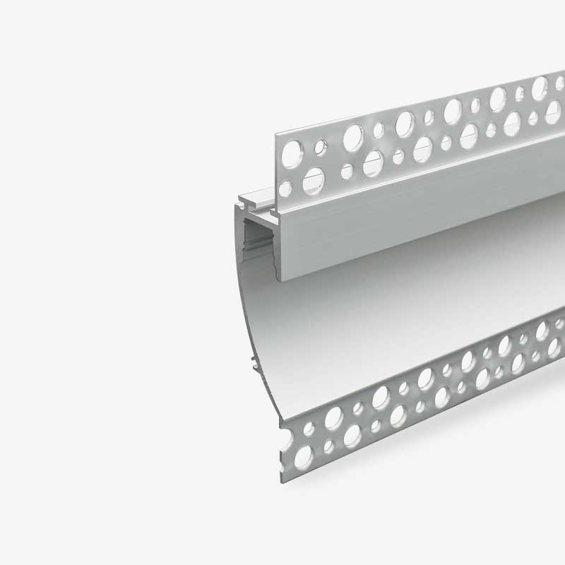 Ugradbeni aluminijski profil za LED traku Knauf/Suhozid opalno bijeli difuzor 2 metra 98.00 x 19.00 mm - ugradnja u zid