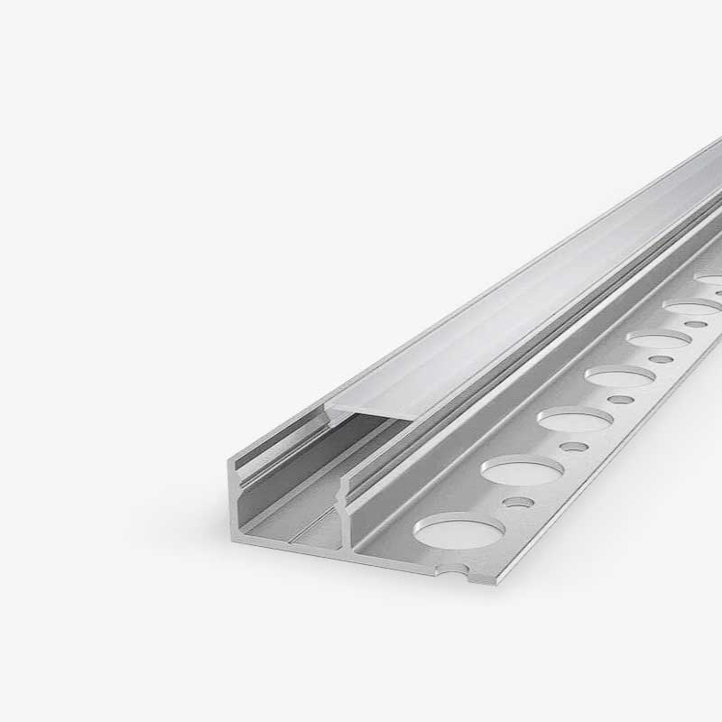 Ugradbeni aluminijski profil za LED traku opalno bijeli difuzor 2 metra 34.8x12.8x15.0 mm