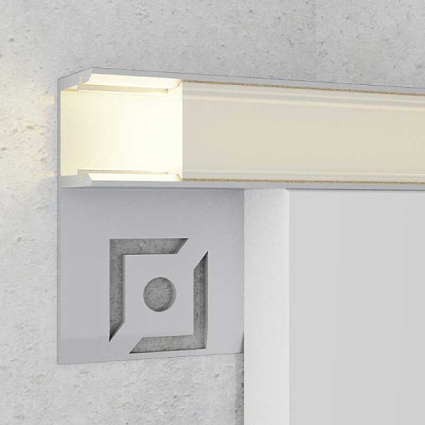 Ugradbeni aluminijski profil za LED traku opalno bijeli difuzor 2 metra 34.8x12.8x15.0 mm