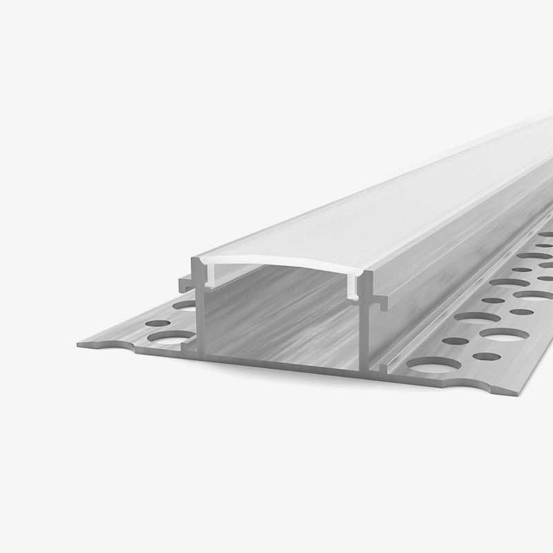 Ugradbeni aluminijski profil za LED traku opalno bijeli difuzor 2 metra 54.6x12.4x14.8