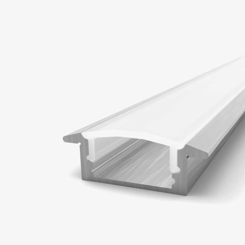 Ugradbeni aluminijski profil za LED traku opalno bijeli difuzor 22.00 x 15.00 x 6.0 mm