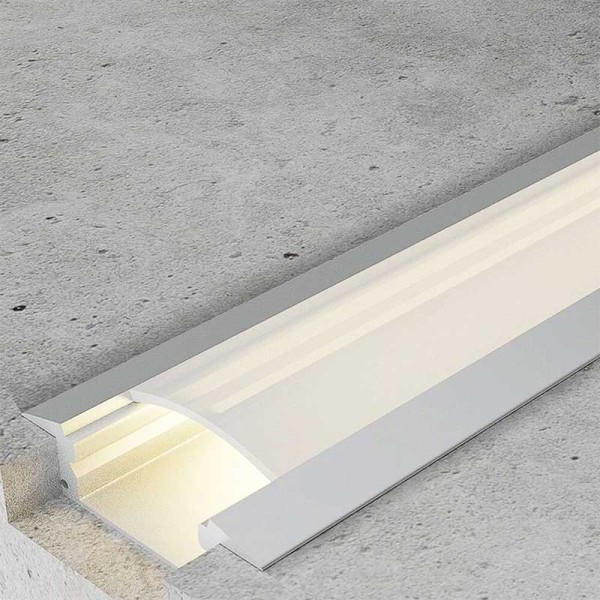 Ugradbeni aluminijski profil za LED traku opalno bijeli difuzor 22.00 x 15.00 x 6.0 mm Ugradbeni aluminijski profil za LED traku opalno bijeli difuzor 22.00 x 15.00 x 6.0 mm