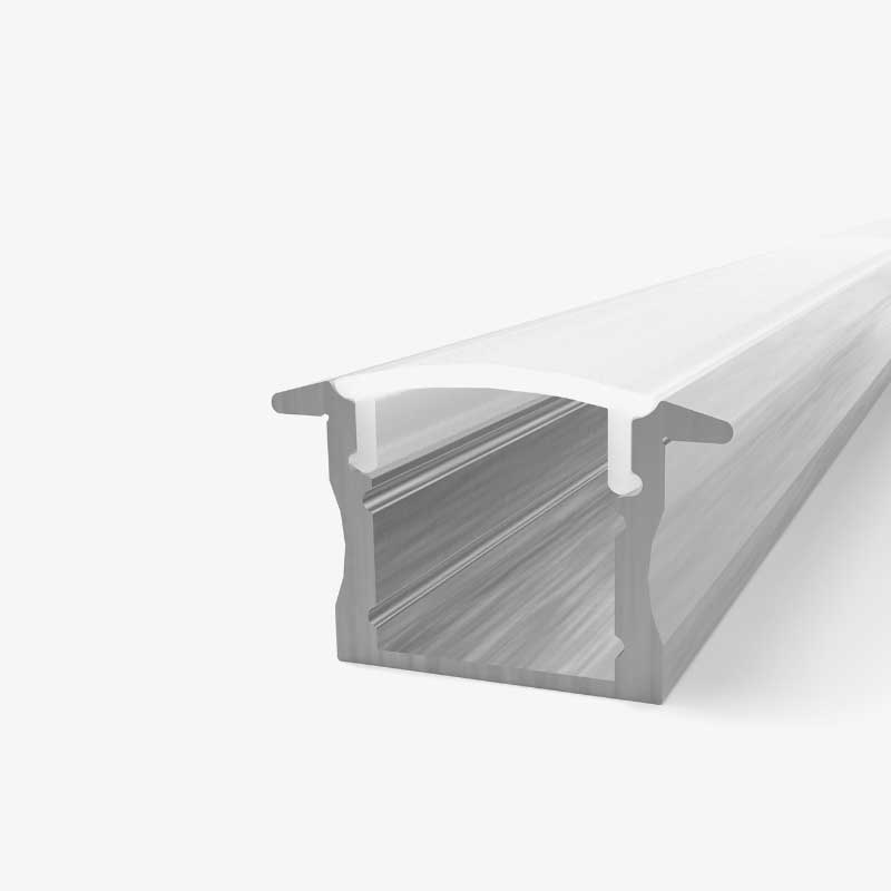Ugradbeni aluminijski profil za LED traku opalno bijeli difuzor 24.60 x 17.10 x 14.30 mm