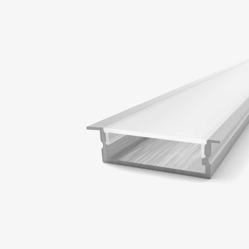 Ugradbeni aluminijski profil za LED traku opalno bijeli difuzor 41x28x10 mm