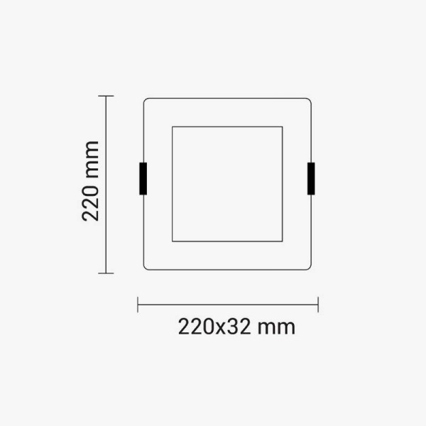 Ugradbeni četvrtasti LED panel 18W IP44 CCT izmjenjiva boja svjetlosti