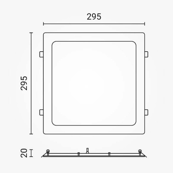 Ugradbeni četvrtasti LED panel 24W IP20